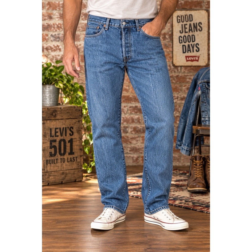 Levi's 501 Men's Jeans 33x32 Blue Original Fit Straight Leg Button Fly Cotton